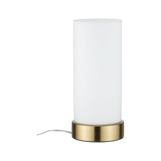 Lampa stołowa Pinja max. 1x20W E14 Biały / mosiądz 230V Metal / Szkło